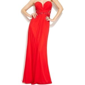 Elegant Red Evening Gown